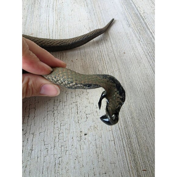 Vintage rubber cobra snake Halloween prop reptile - Picture 11 of 11